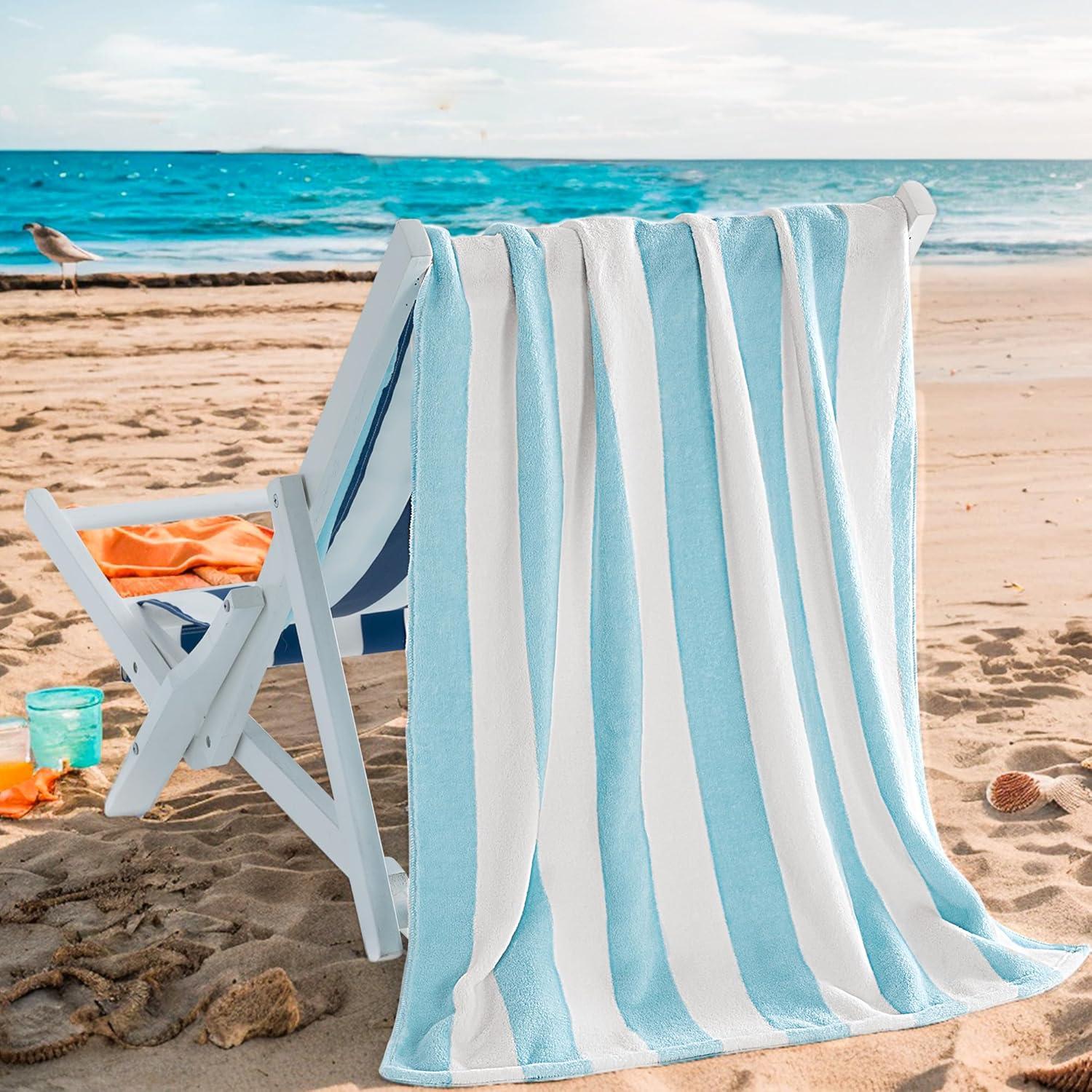 image:imageTouchat Beach Towel OversizedSuper Absorbent Sand Free Thick Microfiber Beach Towel Coconut and Orange 30x60Pink 2pack Blue 2pack
