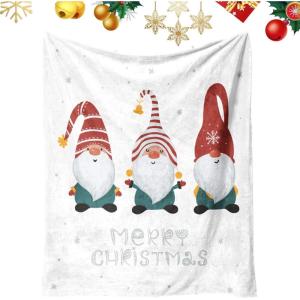 100 * 150 Couverture Polaire De Noël Flanelle Plaid Polaire De Noël avec Père Noël Motif Doux Sherpa Couverture Polaire pour Enfants Lit Canapé Canapé Voyage